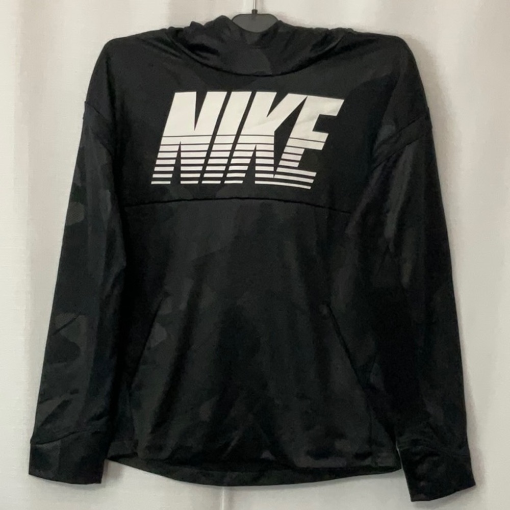 Nike Black Hoodie with White Logo